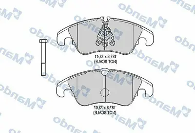 MANDO MBF015380 Balata [fr]-Wıth R90 Certıfıcatıon + Noıse Shımaudı 4GD698151, 8R0698151A