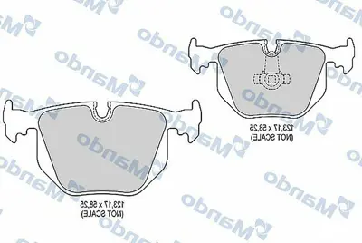 MANDO MBF015407 Balata [rr]-Wıth R90 Certıfıcatıon + Noıse Shımbmw 6790071