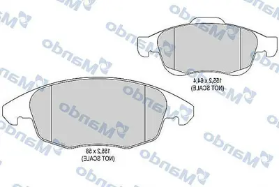 MANDO MBF015509 Balata [fr]-Wıth R90 Certıfıcatıon + Noıse Shımfıat 77367369