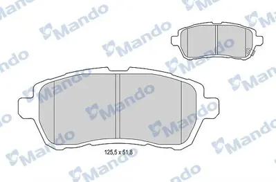 MANDO MBF015524 On Fren Balatası Materıa 2006> Sırıon 2005> Mazda 2 2008> Fıesta Vı 2008> D6BC2001AA