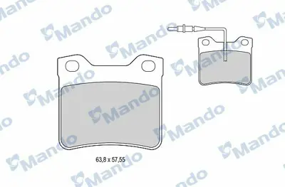 MANDO MBF015658 Balata [rr]-Wıth R90 Certıfıcatıon + Noıse Shımmercedes Benz A0034200020