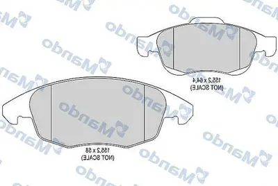 MANDO MBF015911 Balata [fr]-Wıth R90 Certıfıcatıon + Noıse Shımalfa Romeo P1348302, 77365355, 573331B, 221029, 13046072732, 8DB355015521, GDB1873, 511265, PCP1571, 573331J