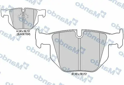 MANDO MBF015922 Balata [rr]-Wıth R90 Certıfıcatıon + Noıse Shımbmw 6776937