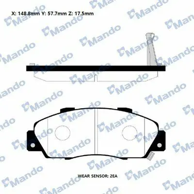 MANDO RMPO03 Fren Balatası Ön GBP90329AF, H4502S70003