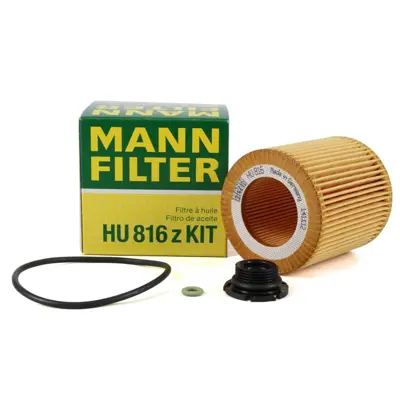 MANN FILTER HU 816 Z KIT Yağ Filtresi Bmw 1 F20 -Bmw 2 F22 -Bmw 3 F30-F35-F80-F31-F34 -Bmw 4 F32-F82-F33-F83-F36 -Bmw 5 11427640862