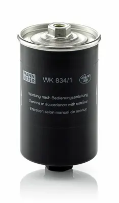 MANN FILTER WK 834/1 Yakıt Filitresi (Benzın) Golf Iı Jetta Iı Toledo I A80 A90 A100 A6 Scırocco 1,6 - 1,8 - 2,0 - 2,2 - 2,3 7996 893133511, 6103279, 82GB9155AA, 82GB9155BA, 6688744, 82425329, 156712, 157712, 8978561, 9333790