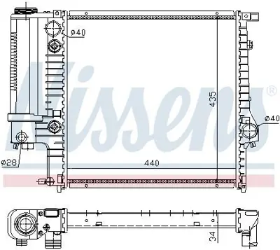 NISSENS 60613A Motor Su Radyatoru Bmw E36 1723898