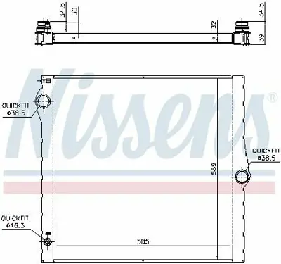 NISSENS 60825 Motor Radyatoru Bmw  X5 E70 N52 N62 7585035