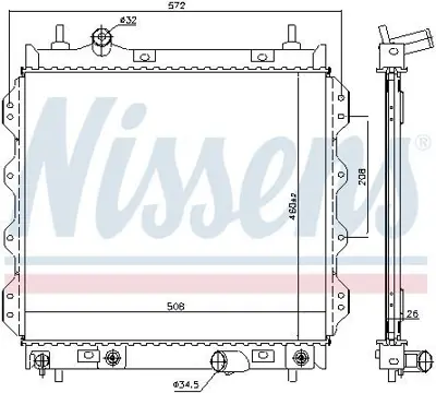 NISSENS 61002 Motor Radyatoru Chrysler Cruıser 00>10 5017404AA