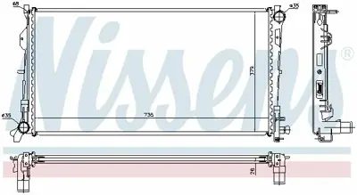 NISSENS 61018A Motor Radyatoru Chrysler Voyager Iv 04>08 5142488AA