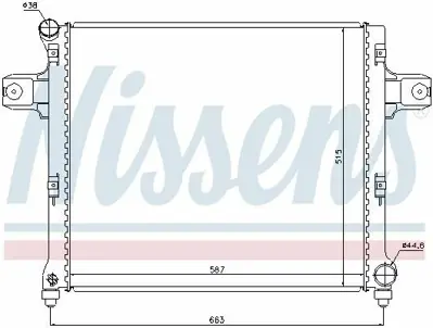 NISSENS 61022 Motor Radyatoru Jeep Commander Iıı 05>10 K55116858AA
