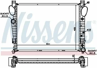 NISSENS 62547A Motor Su Radyatoru S-Class W220 98>05 C215 99>06 A2305000303