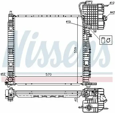 NISSENS 62559A Motor Su Radyatoru (Klimalı - Manuel) V-Class 638-2 96>03 Vıto 638 96>03 A6385013501