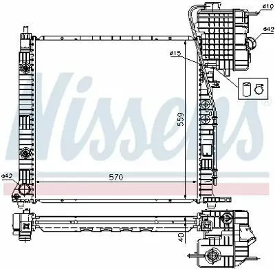 NISSENS 62561A Motor Su Radyatoru (Klimalı-Otomatık) V-Class 638-2 97>03 Vıto 638 97>03 A6385012801