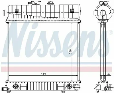 NISSENS 62708A Motor Su Radyatoru (Klimasız) W202 93>00 S202 96>01 W210 97>02 S210 96>00 A2025006103