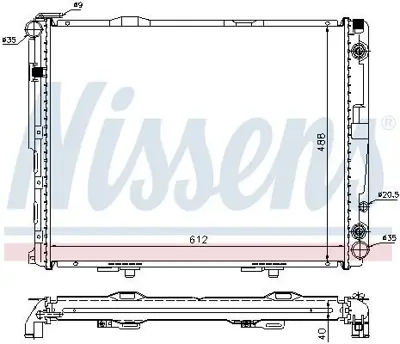 NISSENS 62762A Motor Su Radyatoru E-Class S124 E 300 Td 93>96 A1245008103