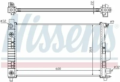 NISSENS 62781A Motor Su Radyatoru A-Class W168 97>04 Vaneo 414 02>05 A1685001702