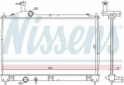 NISSENS 628967 Motor Su Radyatoru Outlanderv 2,0 2012 -> 1350A940