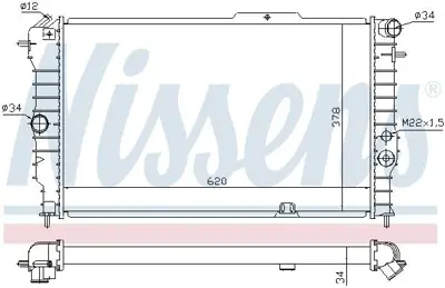 NISSENS 630631 Motor Su Radyatoru Manuel Vectra A C20ne C20xe X20xev 90443466