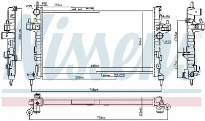NISSENS 63094 Motor Su Radyatoru Brazıng Y13dt Z13dt Z13dth Corsa C Tıgra B 93177593