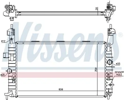 NISSENS 63096 Motor Su Radyatoru Brazıng Z14xep Z16xe Merıva A 13181074