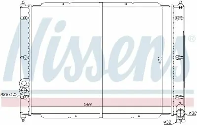 NISSENS 65239 Motor Su Radyatoru Transporter T3 82>92 68121253E