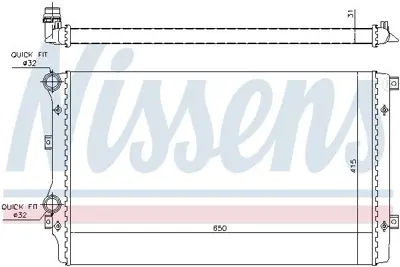 NISSENS 65280A Motor Radyatoru (648x460) Caddy Passat Golf Jetta Octavıa Touran Altea Superb 2,0tdı Cfhc 04>13 5K0121253H