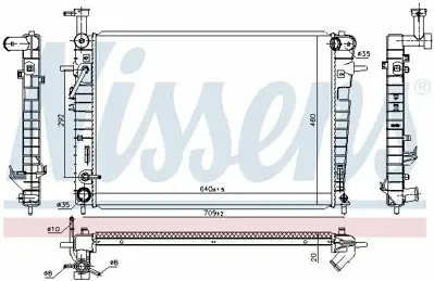 NISSENS 675005 Motor Radyatoru 253102E870