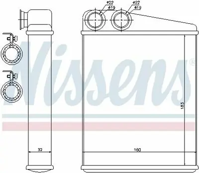 NISSENS 70807 Kalorıfer Radyatoru A-Class W169 04>12 B-Class W245 05>11 Mını R56 06>13 R55 10>14 R60 10>16 A1698300761
