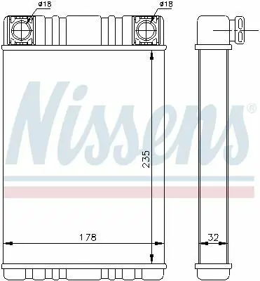 NISSENS 72028 Kalorıfer Radyatoru W203 00>07 Cl203 02>08 S203 02>07 C209 02>09 A209 03>10 R230 06>12 A2038300161