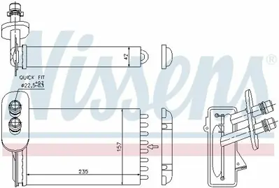 NISSENS 73921 Kalorıfer Radyatoru Golf Iv Bora A3 Tt Beetle Leon Octavıa Toledo 96>07 1J2819031A, 1J2819031B