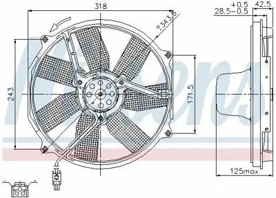 NISSENS 85151 Fan Radyatoru A0015000593