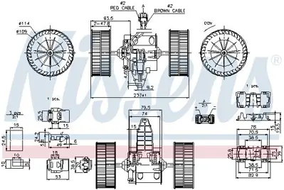 NISSENS 87117 Kalorıfer Motoru Bmw E60 E61 E63 E64 12v 6933910