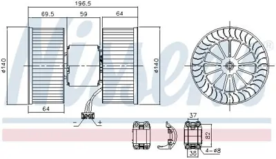 NISSENS 87196 Kalorıfer Motoru Bmw E46 99>05 12v 9204154
