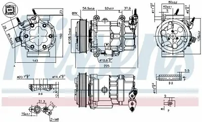 NISSENS 890041 Kompresor SD6V121929M