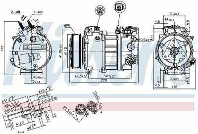 NISSENS 890124 Kompresor Klima Sıstemı Land Rover LR058017