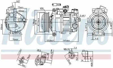 NISSENS 890302 Klima Kompresoru Bmw F20 F21 F30 F80 F31 9222308