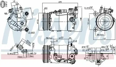 NISSENS 890600 Klima Kompresoru Bmw F20 F21 F22 F23 F87 F30 F31 F34 F80 64529299328