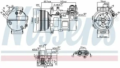 NISSENS 890776 Klima Kompresörü Volvo S60-V60-Xc40-Xc60 36011415