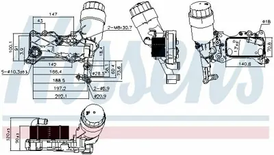 NISSENS 90836 Yag Sogutucusu (Om651, Komple) W204 07>14 C218 11>17 W212 09>15 C207 10>16 W221 06>13 W639 03> Sprın 68091829AA, A6511801310