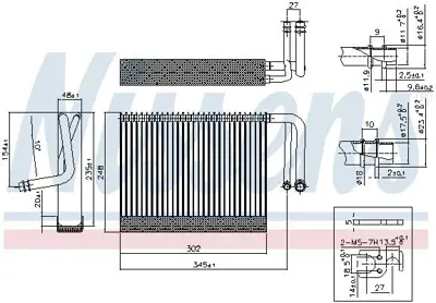 NISSENS 92327 Evaporator Bmw F10 F11 F12 F01 N47 9237501