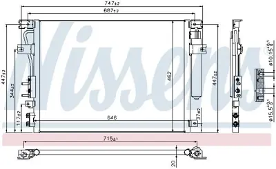 NISSENS 940348 Kondansator Klima Sıstemı K68050292AA