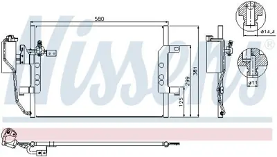 NISSENS 94588 Klima Radyatoru (Kondenser) A-Class W168 97>04 Vaneo 414 02>05 A1685001154