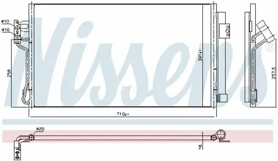 NISSENS 94674 Klima Radyatoru Vıano W639 03> Vıto W639 03> A6398350700