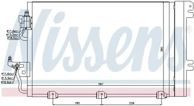 NISSENS 94767 Klima Radyatoru Astra H Zafıra B Duz Ve Easytronıc Sanzıman (590×380×16) 93178958