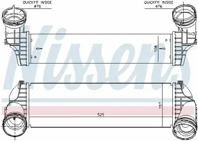 NISSENS 96364 Turbo Radyatoru Bmw  X5 E70 F15 F85  X6 E71 F16 F86 Intercooler 7809321