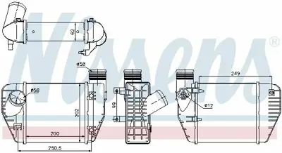 NISSENS 96544 Turbo Radyatoru Audı - Avant A6 2,0tdı 2,0tfsı (200×202×62) 04>11 4F0145805S