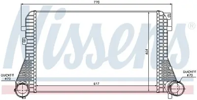 NISSENS 96610 Turbo Radyatoru Jetta 06>11 Passat 06>11 Cc 09>12 Tıguan 08>18 1.8 1.9 2.0tsı - Tdı Bzb Cgya Cdaa Cd 3C0145805R