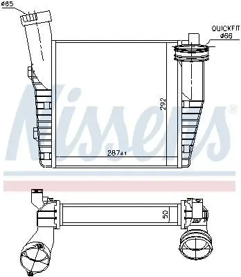 NISSENS 96688 Turbo Radyatoru Touareg 2,5 5,0tdı 03>10 Q7 3,0 4,2tdı 06>15 Cayenne 4,2 02>07 95514580300