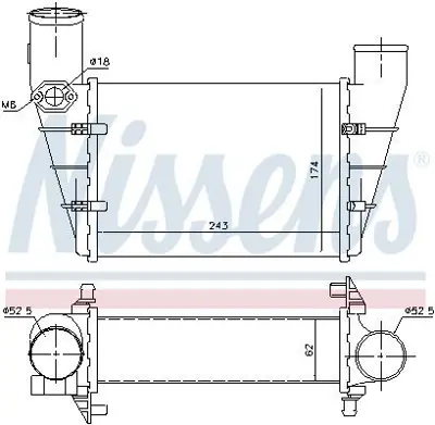 NISSENS 96896 Turbo Radyatoru (Intercooler) Passat A4 A6 1,8t 1,9tdı 00>05 58145805H